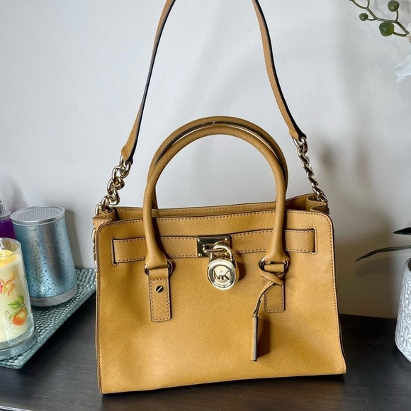 Michael Kors Hamilton Saffiano Leather Satchel - Picture 12 of 15